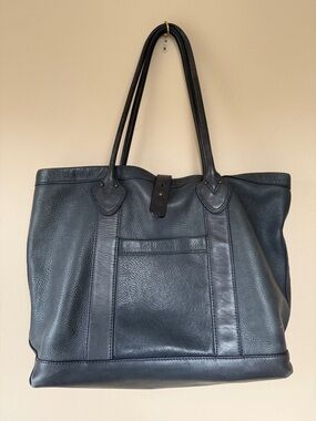 L.L. Bean Signature Leather Boston Tote - Navy